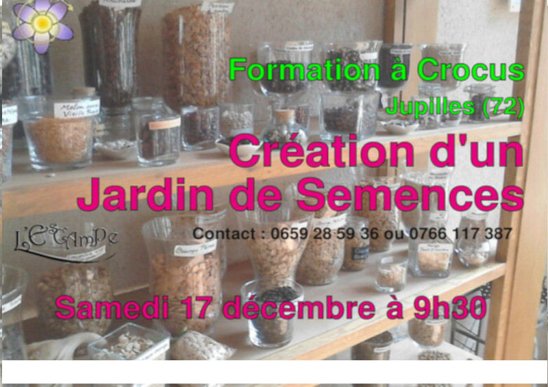 Création d’un Jardin de Semences à Crocus samedi 17 décembre 2022 Jupilles (72)